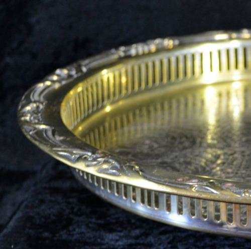 LARGE DEKRONA SILVER PLATE ON BRASS TRAY FOR RE-PLATING - from SUEZYT