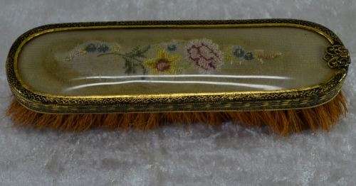 VINTAGE ORMOLU & PETIT POINT VANITY/DRESSING TABLE SET - IN ORIGINAL CASE - from SUEZYT