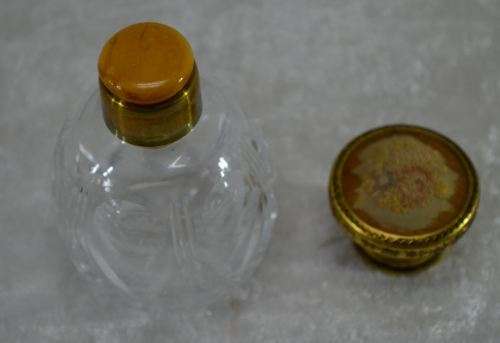 VINTAGE ORMOLU & PETIT POINT VANITY/DRESSING TABLE SET - IN ORIGINAL CASE - from SUEZYT