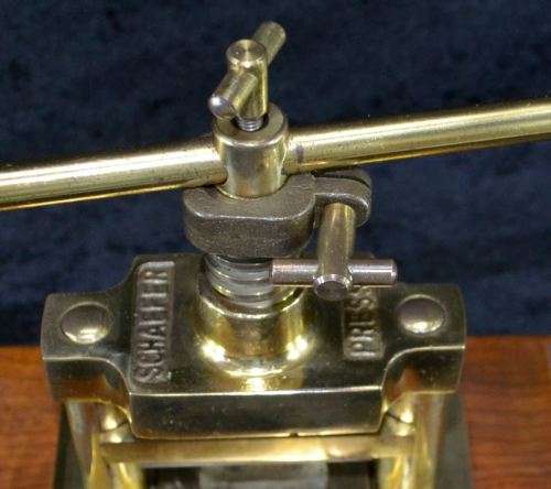 RARE AND UNUSUAL STEAMPUNK "SCHAEFER PRESS" NUTCRACKER - SOLID BRASS - from SUEZYT