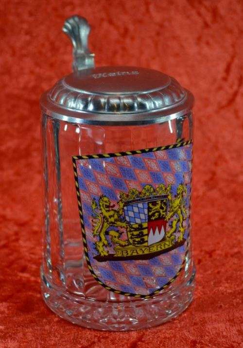 GERMAN GLASS TANKARD  -  FROM SUEZYT