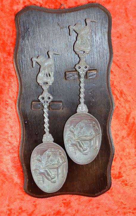 WWI HOLLAND BATTLE OF TEXEL PEWTER SPOONS - from SUEZYT