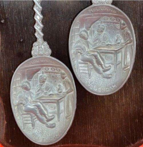 WWI HOLLAND BATTLE OF TEXEL PEWTER SPOONS - from SUEZYT