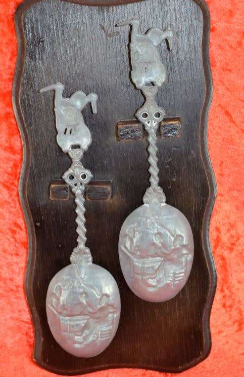 WWI HOLLAND BATTLE OF TEXEL PEWTER SPOONS - from SUEZYT