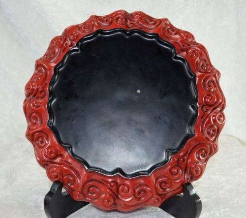 RESERVED FOR CULL1NGWORTH CHINESE CINNABAR PLATE - from SUEZYT
