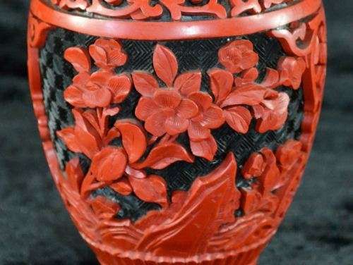 RESERVED FOR CULL1INGWORTH CHINESE CINNABAR VASE - from SUEZYT