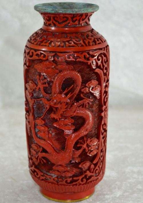 RESERVED FOR CULL1NGWORTH CHINESE CINNABAR VASE -  from SUEZYT