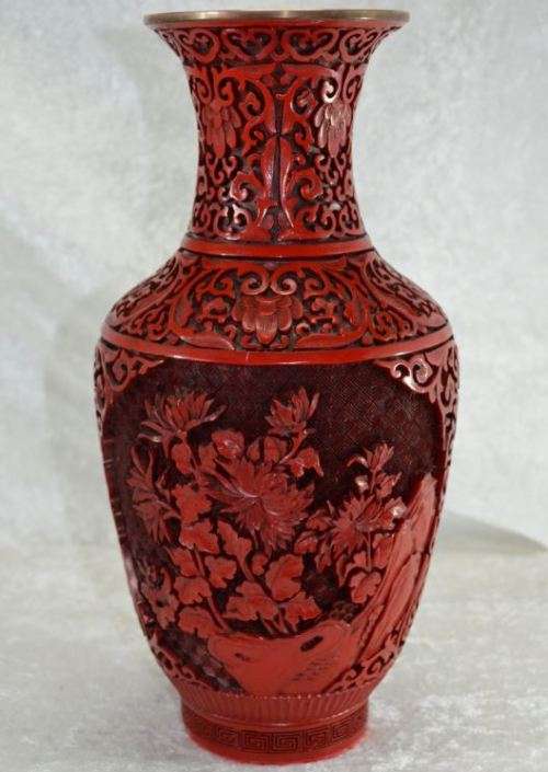 RESERVED FOR CULL1NGWORTH CHINESE CINNABAR VASE  - from SUEZYT