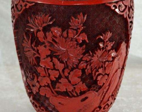 RESERVED FOR CULL1NGWORTH CHINESE CINNABAR VASE  - from SUEZYT