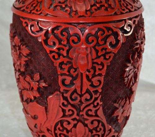 RESERVED FOR CULL1NGWORTH CHINESE CINNABAR VASE  - from SUEZYT
