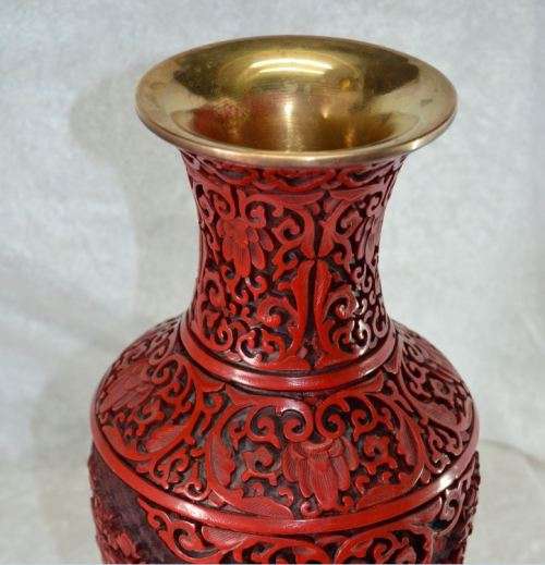 RESERVED FOR CULL1NGWORTH CHINESE CINNABAR VASE  - from SUEZYT