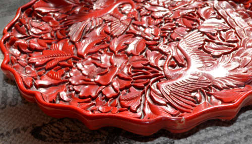 RESERVED FOR CULL1NGWORTH CHINESE CINNABAR PLATE - from SUEZYT