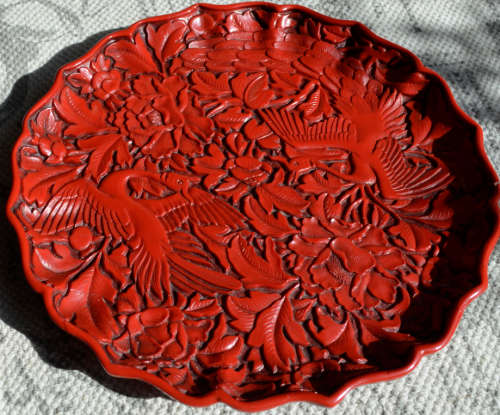 RESERVED FOR CULL1NGWORTH CHINESE CINNABAR PLATE - from SUEZYT