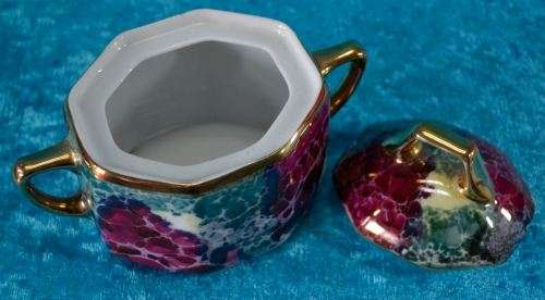reserved for Vici COFFEE SET ANTIQUE LUSTER WARE CZECH 18 PIECE DEMITASSE  - from SUEZYT