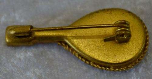 CLOISONNE STYLE GOLD GILT BROOCH  - from SUEZYT