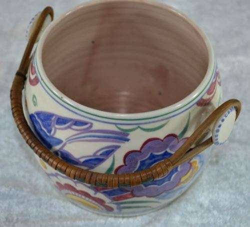 POOLE POTTERY BLUE BIRD BISCUIT BARREL - from SUEZYT