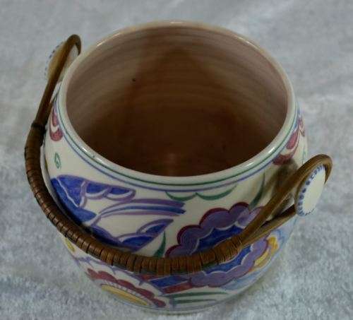POOLE POTTERY BLUE BIRD BISCUIT BARREL - from SUEZYT