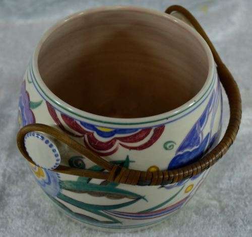 POOLE POTTERY BLUE BIRD BISCUIT BARREL - from SUEZYT