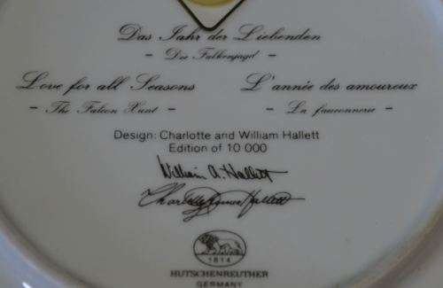 HUTSCHENREUTHER LOVE FOR ALL SEASONS PLATE #2- from SUEZYT