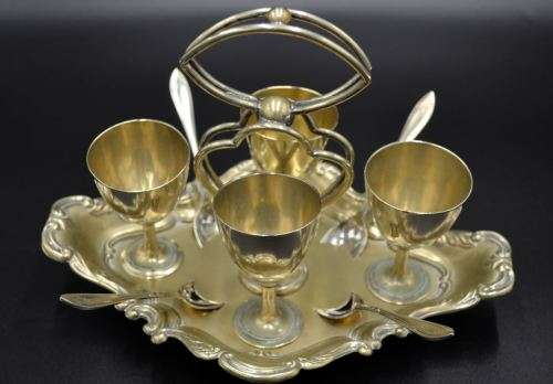 SILVER PLATE FOUR EGG HOLDER - 1883 - from SUEZYT