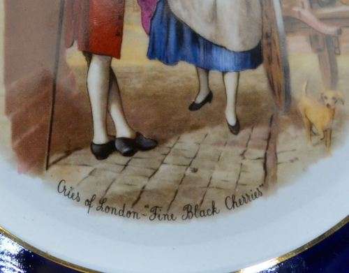 CRIES OF LONDON PLATE - FINE BLACK CHERRIES - from SUEZYT