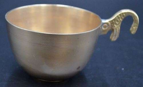 VINTAGE BRASS PUNCH BOWL WITH 12 CUPS - from SUEZYT