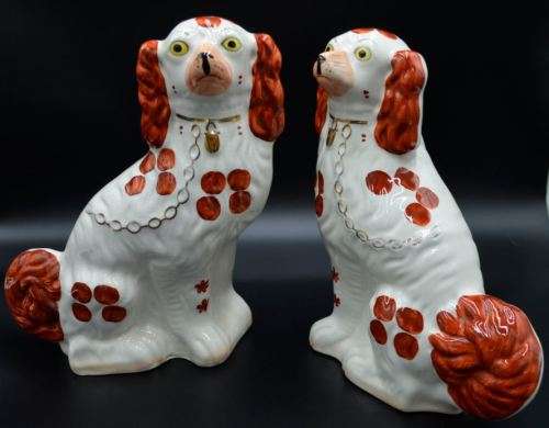 PAIR OF ARTHUR WOOD STAFFORDSHIRE DOG FIGURINES - from SUEZYT