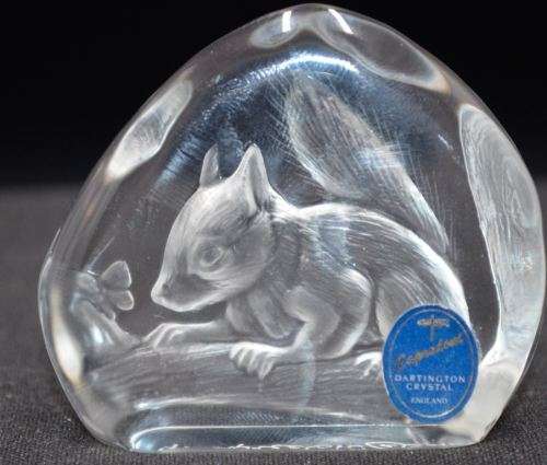 DARTINGTON LEAD CRYSTAL SQUIRREL PAPERWEIGHT - from SUEZYT
