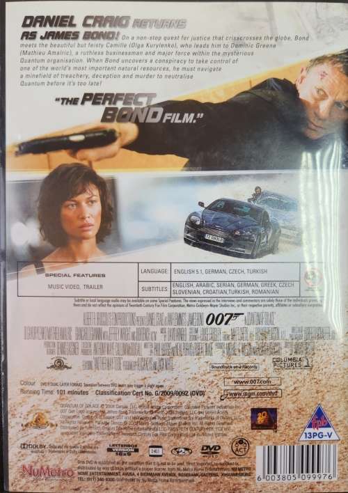 QUANTUM OF SOLACE - 007 - Daniel Graig