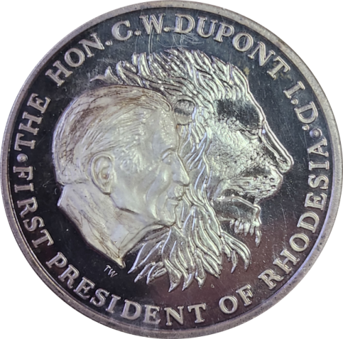 Rhodesian History Medallion Volume 1: First President C.W. Dupont ( Pure Silver)