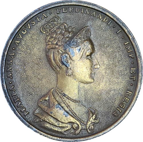 Prague - Coronation medal of Ferdinand 1 and Maria Anna Augusta 1836