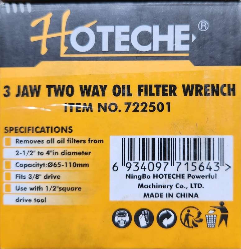 3 Jaw OIL FILTER Wrench