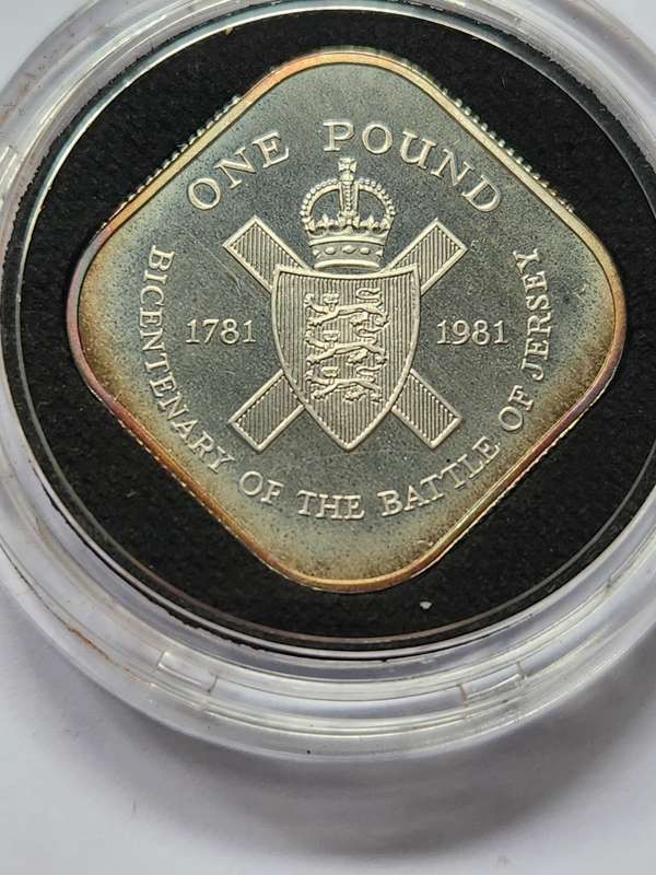 ONE POUND - 1981 - PROOF - The Bicentenary of the Battle of Jersey