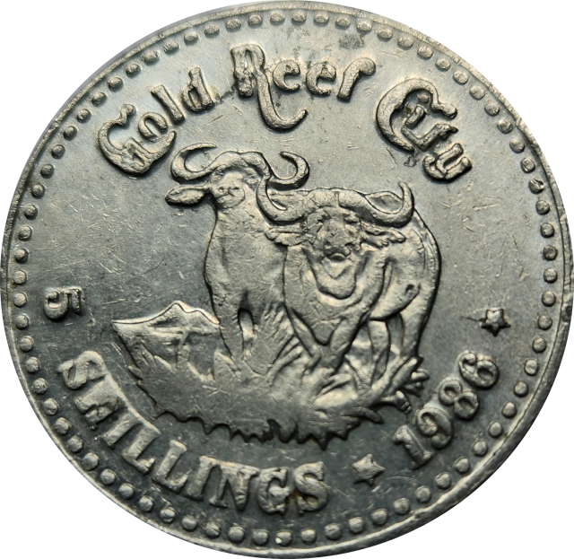 5 (FIVE) SHILLING - Gold Reef City - 1986 - Token