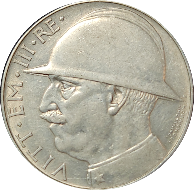 20 Lire - 1928 - Italy - Victor Emmanuel III (10 year Anniversary of End of World War 1) Silver .600