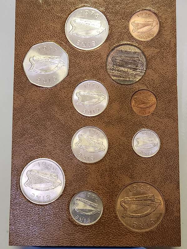 Complete Decimal Issue & the Last £SD Issue Set of 11 Coins - IRELAND