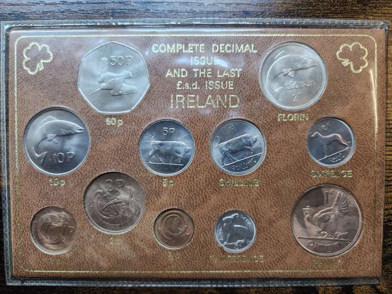 Complete Decimal Issue & the Last £SD Issue Set of 11 Coins - IRELAND