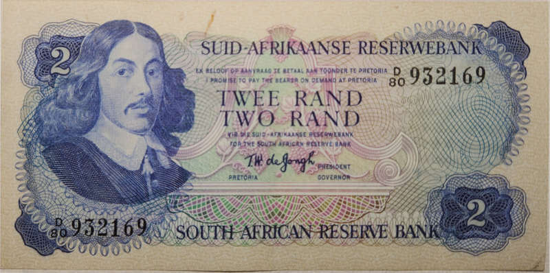 2 (TWEE/TWO) RAND - 1974 - D80 932169 - TW de Jongh - VF-
