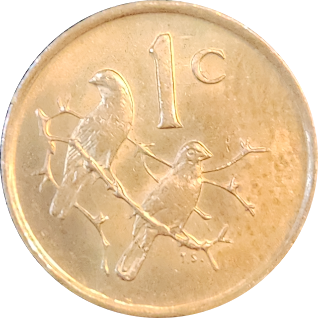 1989 - 1 (ONE) CENT - BRONZE - KM#82 - Bilingual with Sparrows - RED - In Awesome condition !