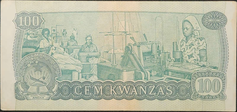100 (ONE Hundred) KWANZAS - 1976 - Angola - EF - BK005744 (Dr. António Agostinho Neto)