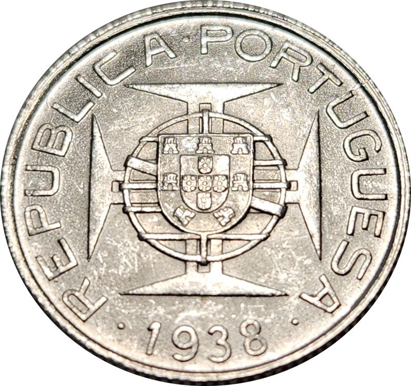 2.5 (TWO and HALF) ESCUDOS - 1938 -  Mozambique - UNC - This is a stunning coin !!