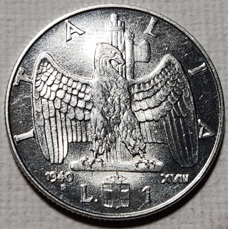 1 (ONE) LIRA - 1940 - Italy - UNC - Stunning Coin !