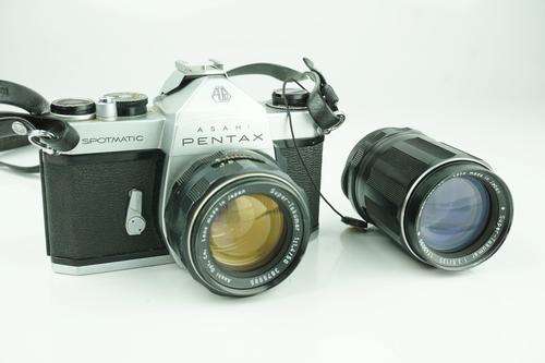 Asahi Pentax SP 35mm SLR with the Fast 50mm F1.4 and a 135mm F3.5  Super Takumar lenses **Fast 50**