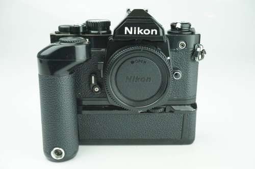 Legendary Black Nikon FM2N 35mm SLR Body with MD12 Motordrive **Fully Functional, Good Condition**