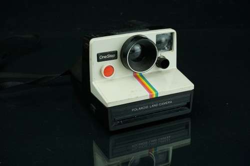 Iconic Polaroid One Step with Rainbow Stripe **Display Piece**