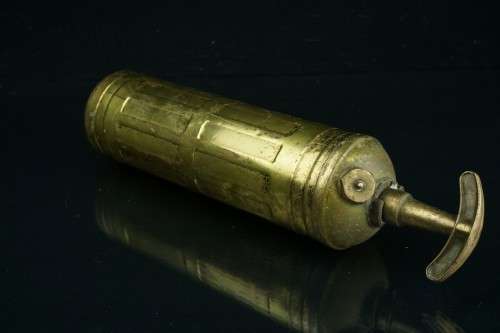 Vintage  Fire Gun No 0 American Lafrance Foamite Brass Fire Extinguisher **Great Condition**