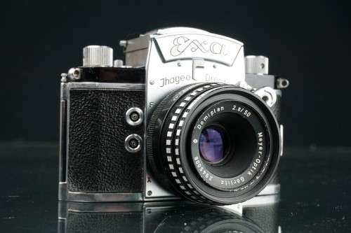 Ihagee EXA 35mm SLR with Zeiss Domiplan 50mm F2.8 Exakta bayonette Mount lens **Good Condition**