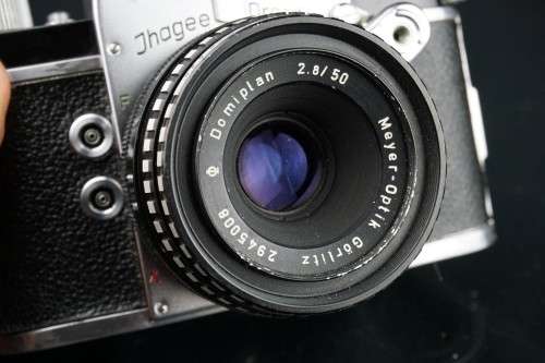 Ihagee EXA 35mm SLR with Zeiss Domiplan 50mm F2.8 Exakta bayonette Mount lens **Good Condition**