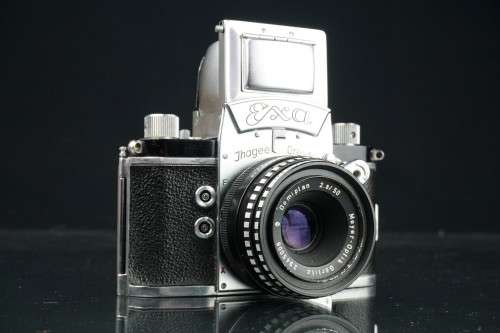 Ihagee EXA 35mm SLR with Zeiss Domiplan 50mm F2.8 Exakta bayonette Mount lens **Good Condition**