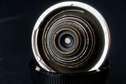 **Rare** Carl Zeiss Jena Tessar 28mm (2.8cm) f8 Chrome lens in Contax Mount  **Excellent Condition**